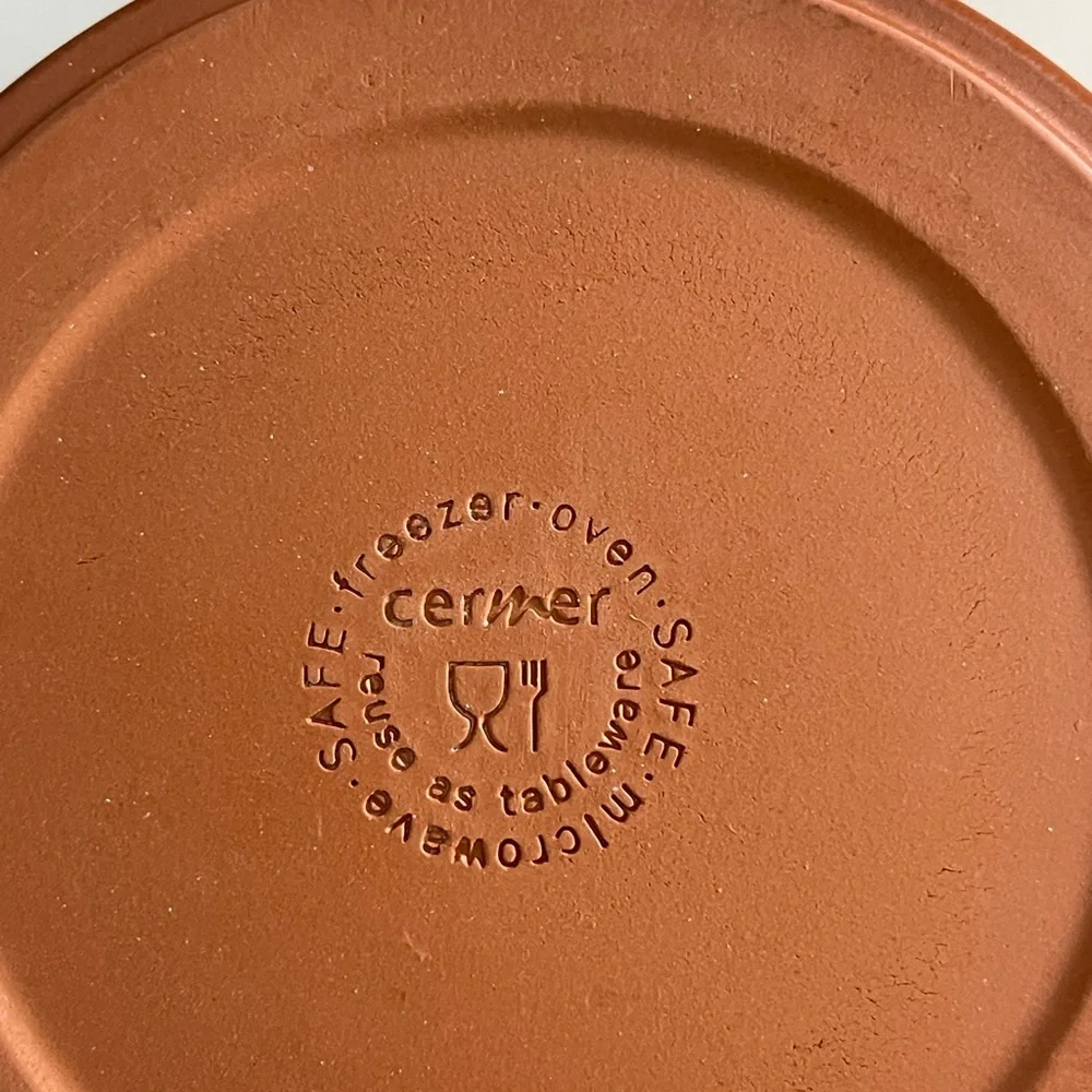 Set of Two Terra-cotta Ceramic Ramekin dishes